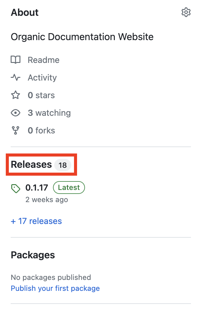 GitHub - Repository Menu - Releases